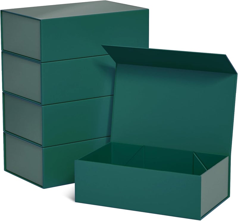 ROSTELACK Green Gift Boxe 10" x 6" x 3" with Magnetic Closure Lid Gift Boxes for Presents,Bridesmaid Gifts Box,Cute Box,Birthday Gift box,Luxury for Gift Packaging, Magnetic Gift Box for Wrapping Gifts - Image 1